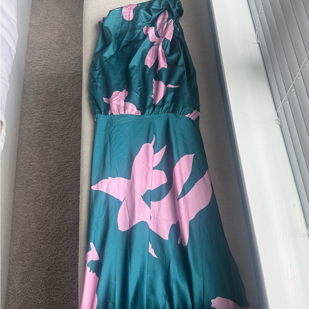 Petal & Pup Green and Pink High Low Dress